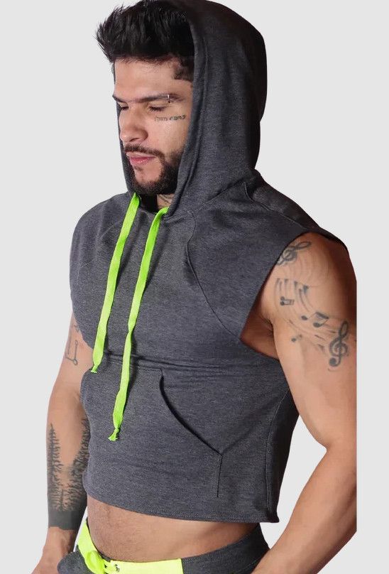 GIGO NAFTS GRAY HOODY T SHIRT, Size: SMALL