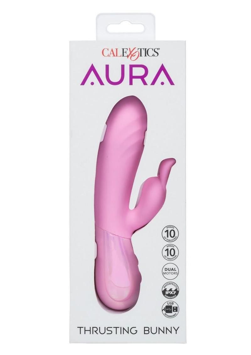 AURA THRUSTING BUNNY RABBIT VIBRATOR PINK AURA THRUSTING BUNNY RABBIT VIBRATOR PINK