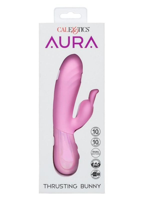 AURA THRUSTING BUNNY RABBIT VIBRATOR PINK AURA THRUSTING BUNNY RABBIT VIBRATOR PINK