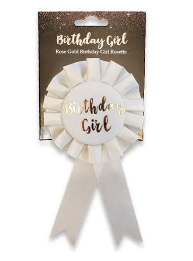 BIRTHDAY GIRL BADGE ROSE GOLD
