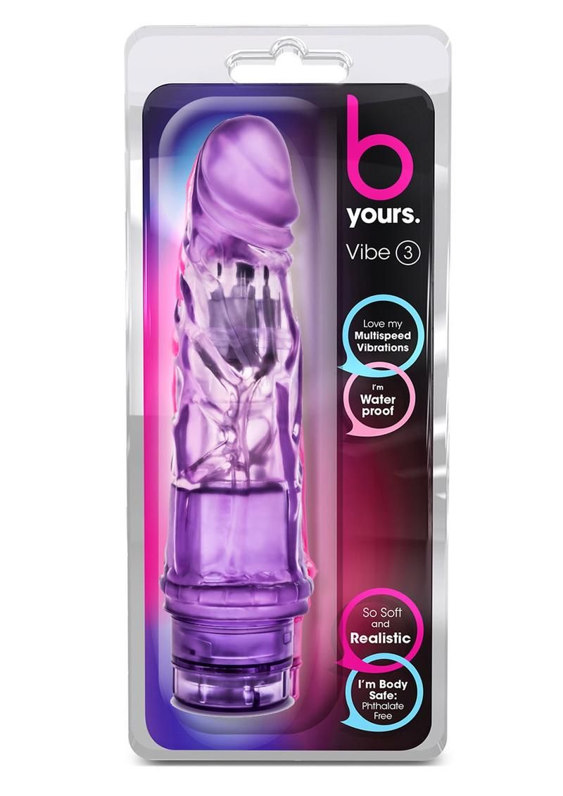 B YOURS VIBE 03 VIBRATING DILDO PURPLE