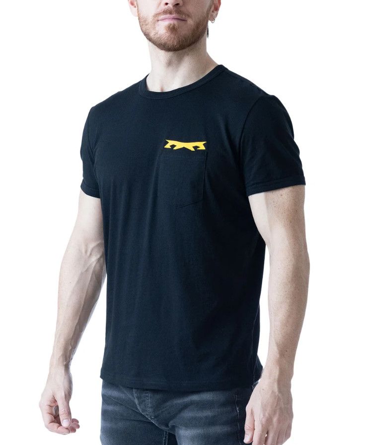 NASTY PIG INDUCTION TEE BLACK/CADMIUM YELLOW, Size: SMALL