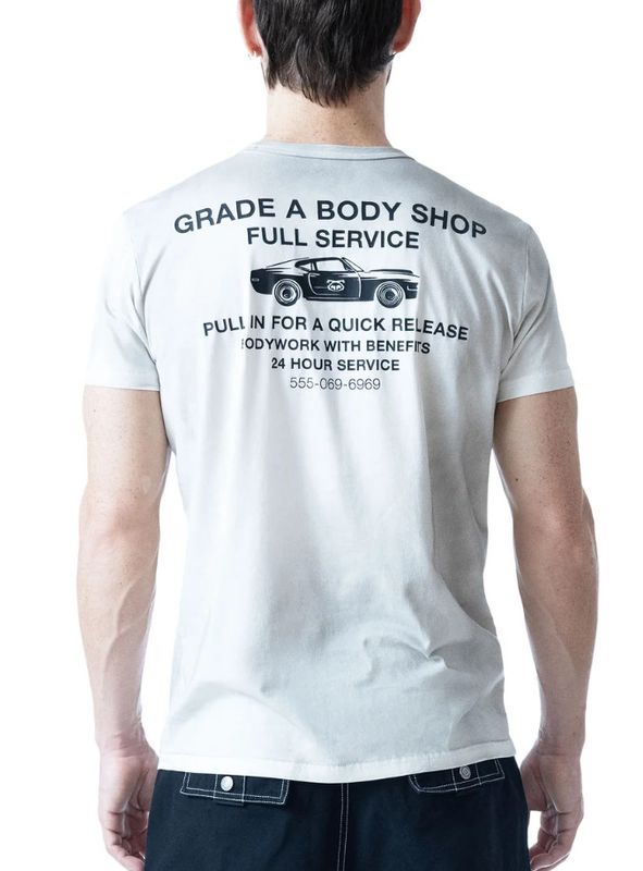 NASTY PIG BODY SHOP TEE WHITE NASTY PIG BODY SHOP TEE WHITE