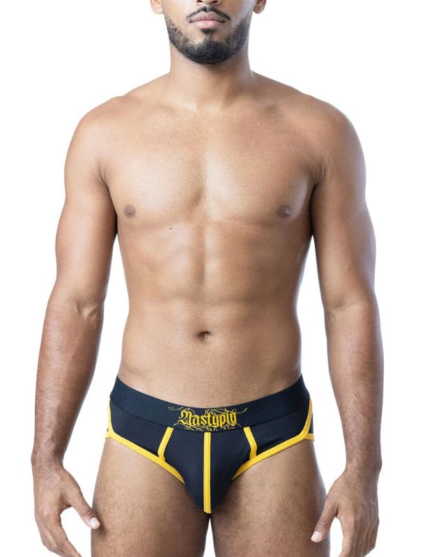 NASTY PIG INK BRIEF BLACK/CADMIUM YELLOW