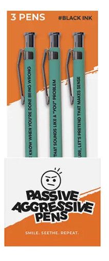 WOOD ROCKET PASSIVE AGGRESSIVE PENS 3pack