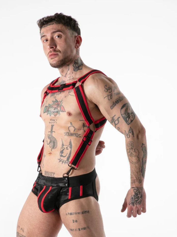 LOCKER GEAR FULL MILITARY ACCESS HARNESS RED LOCKER GEAR FULL MILITARY ACCESS HARNESS RED, Size: SMALL/MEDIUM