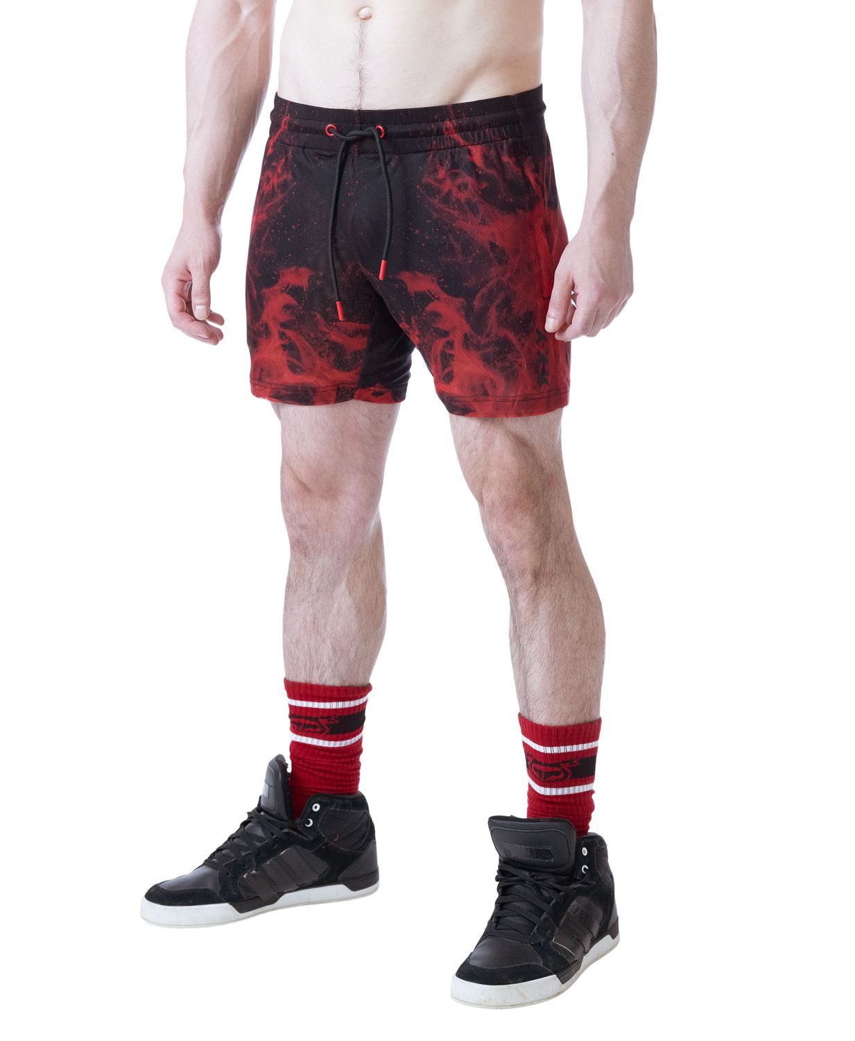NASTY PIG INFERNO RUGBY SHORT FLAME NASTY PIG INFERNO RUGBY SHORT FLAME, Size: SMALL