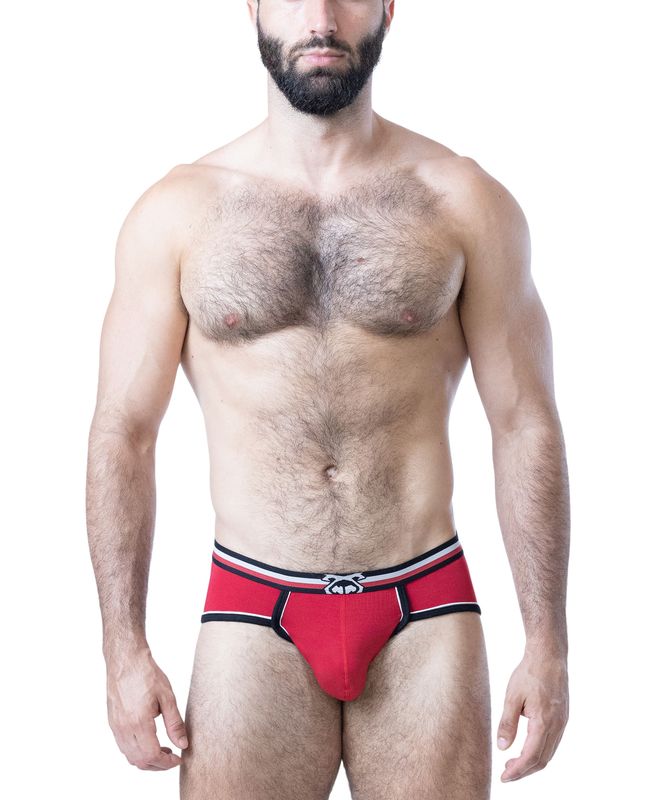 NASTY PIG FACE OFF U-FRONT BRIEF SYSTEM RED/ BLACK/WHITE