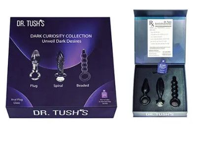 DR. TUSH'S DARK CURIOSITY COLLECTION GLASS ANAL PLUG SET