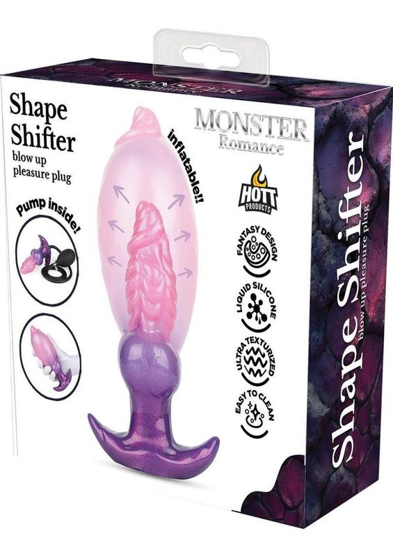 MONSTER ROMANCE SHAPE SHIFTER BLOW-UP ANAL PLUG PURPLE/PINK