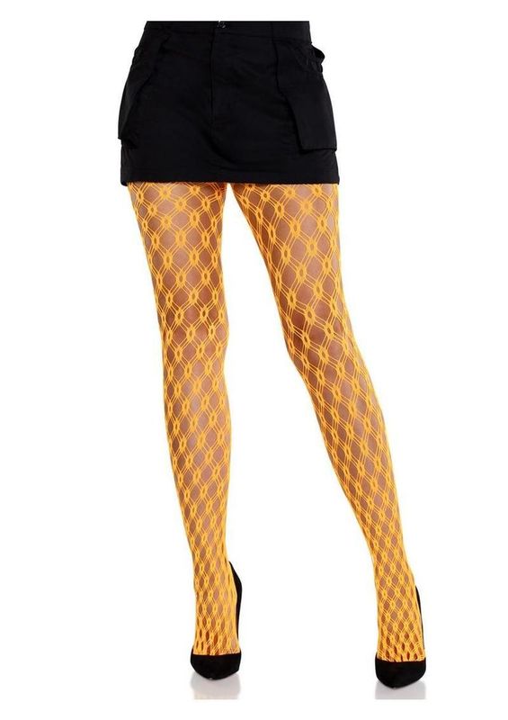 LEG AVENUE EYELET NET TIGHTS O/S