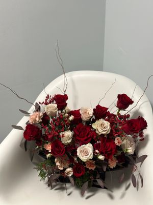 Red Podium Flower