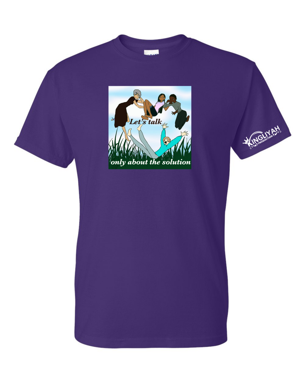 LET&#39;S TALK- Gildan Softstyle Purple T-Shirt