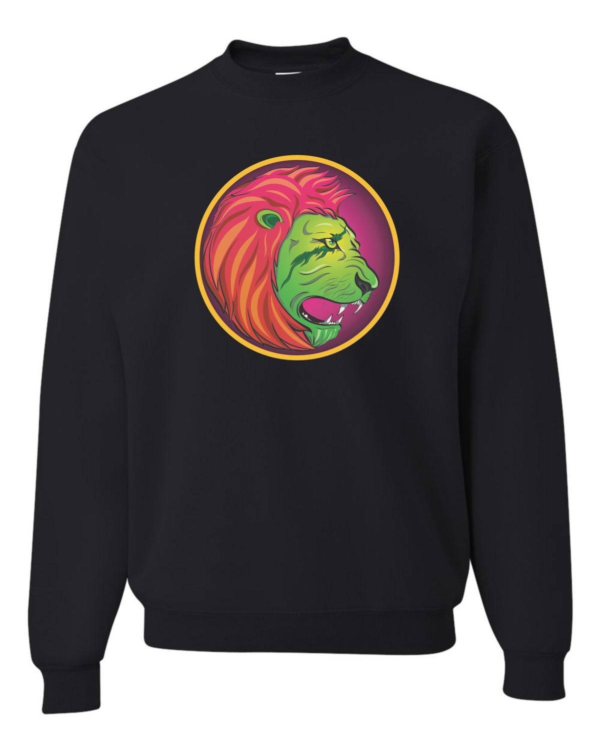 LION Color- JERZEES - NuBlend® Black Crewneck Sweatshirt