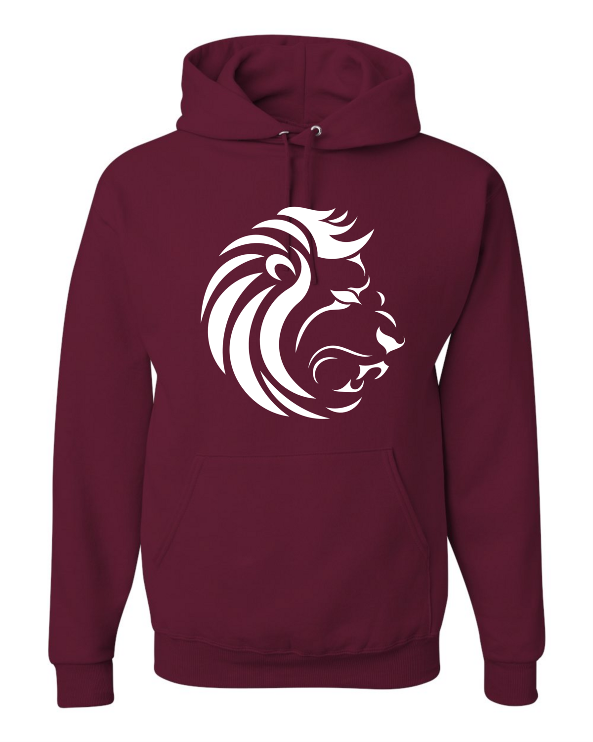 LION JERZEES - NuBlend® Maroon Hoodie Sweatshirt