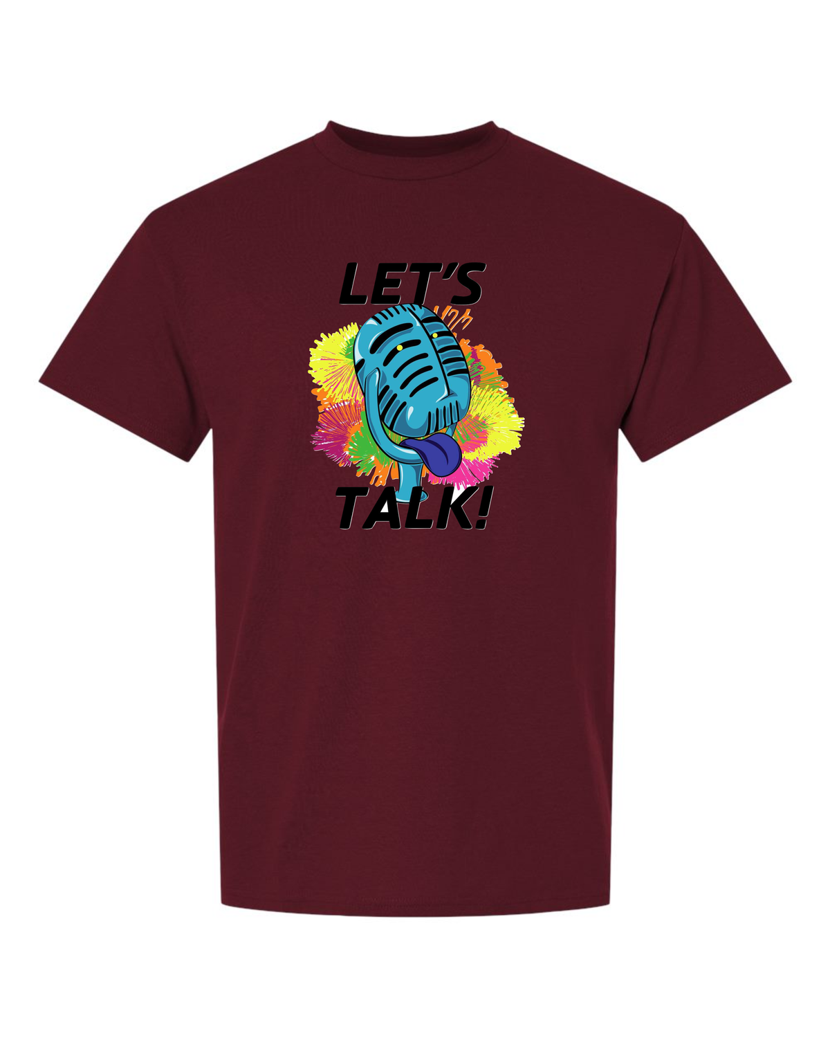 LET&#39;S TALK - Gildan Softstyle Maroon T-Shirt