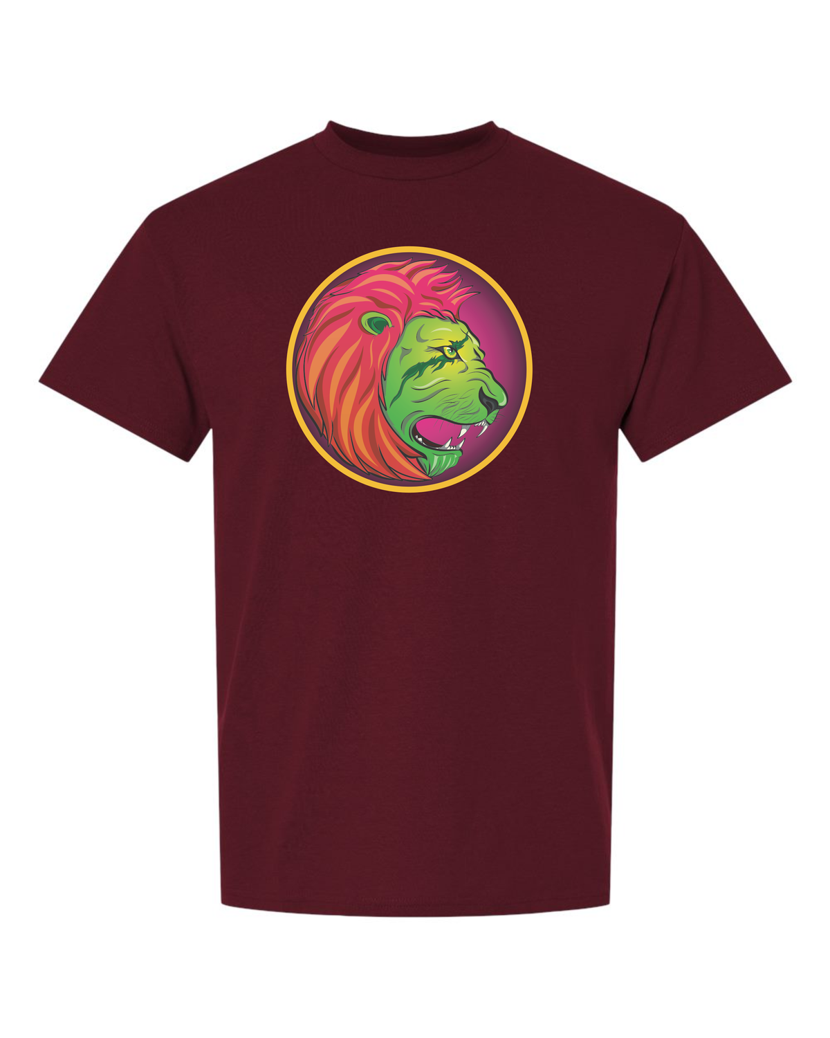 LION CIRCLE - Gildan Softstyle Maroon T-Shirt