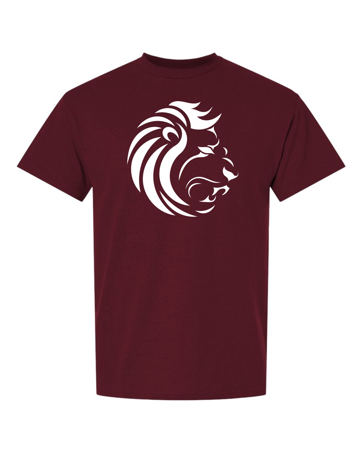 LION SILOUETTE - Gildan Softstyle Maroon T-Shirt