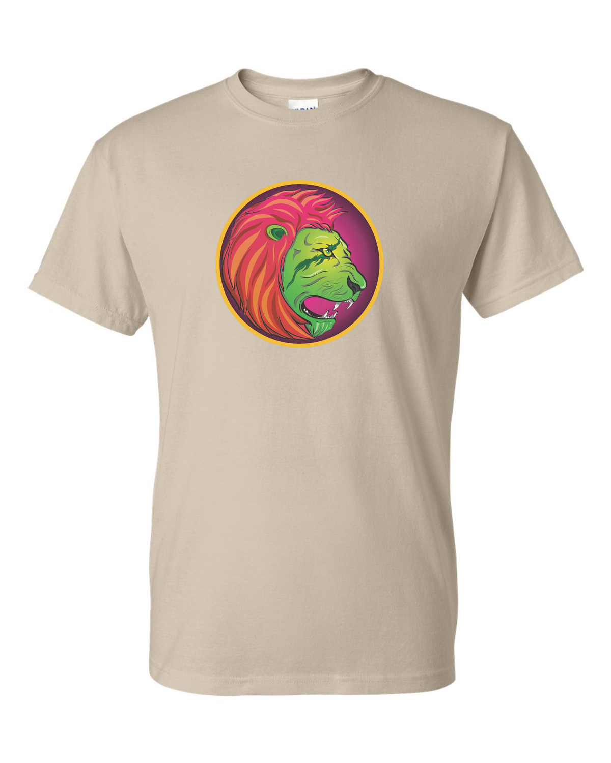 LION CIRLCE - Gildan Softstyle Sand T-Shirt