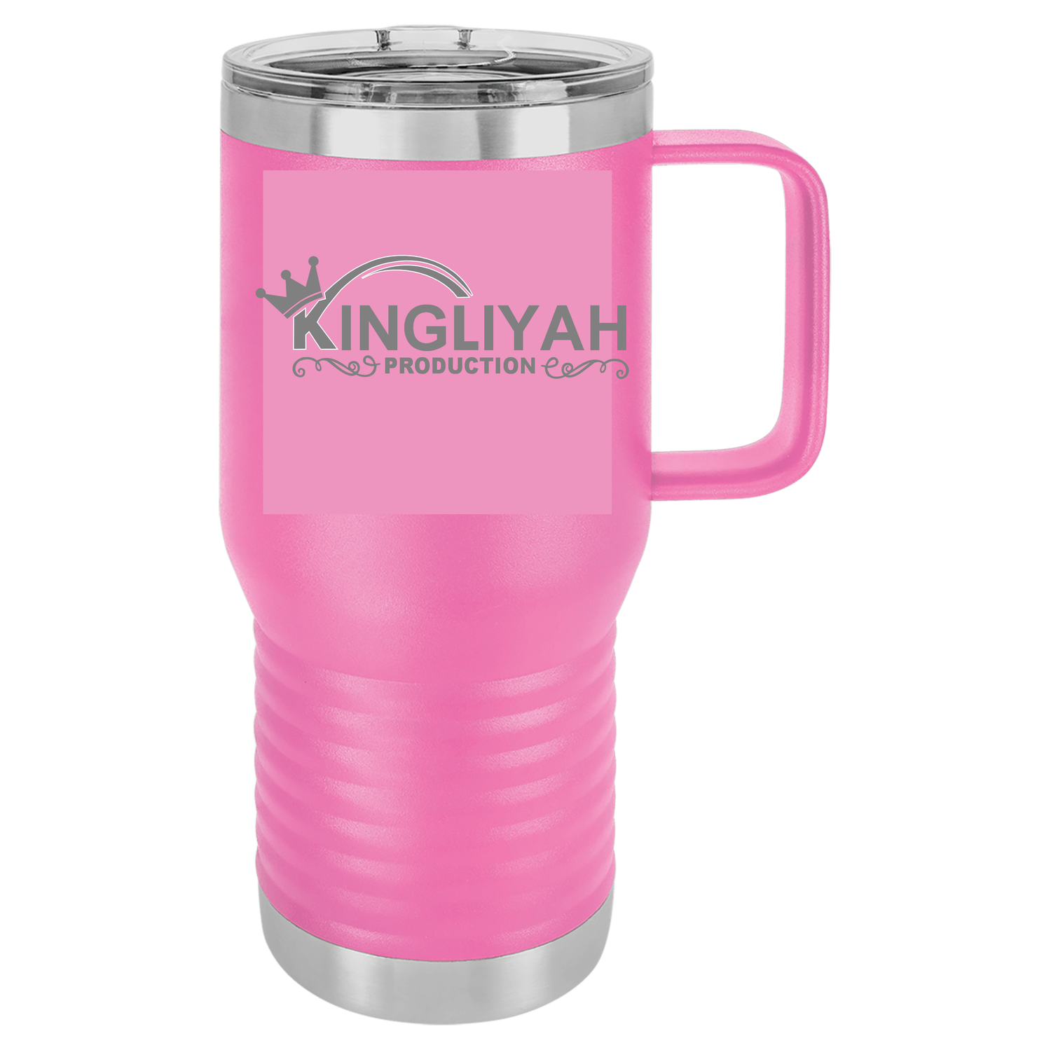 Polar Camel 20 oz. Pink Vacuum Insulated Travel Mug with Slider Lid