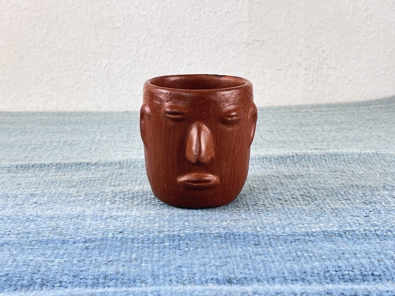San Marcos Red Viejo Clay Cup – Handmade in Oaxaca