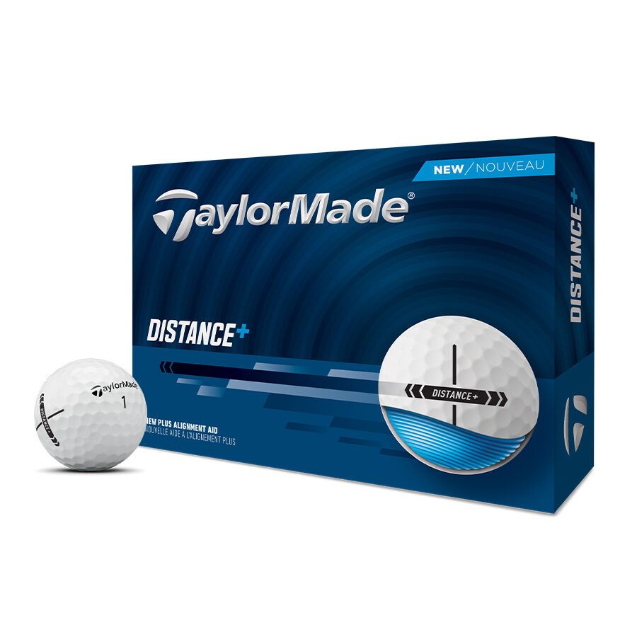 Balles TaylorMade Distance+, Color: Blanche