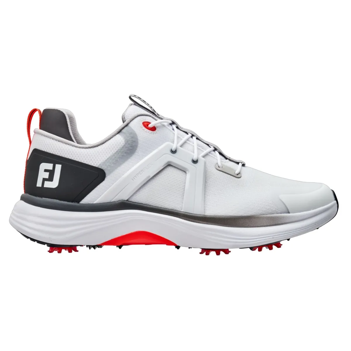 Souliers Footjoy HyperFlex, Couleur: Blanc/Noir/Rouge, Taille: 7.5