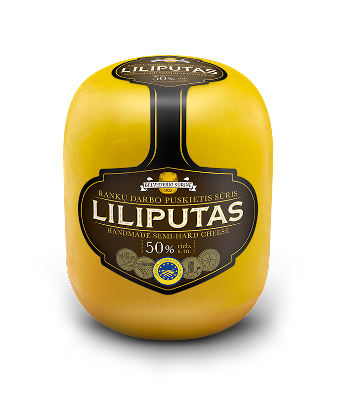 Lithuanian Handmade Semi-hard cheese “Liliputas”, 500 g