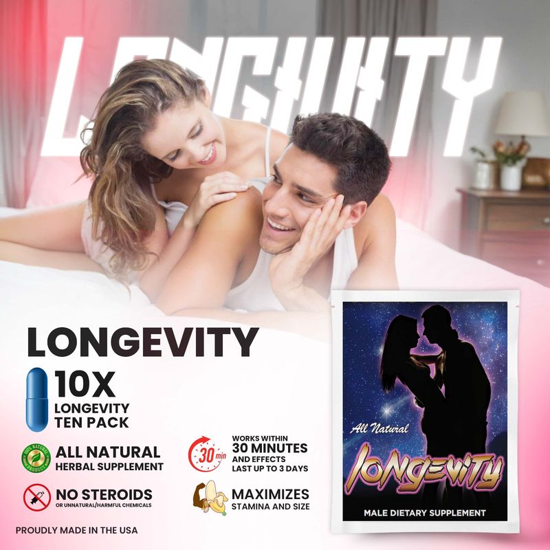 Longevity - All Natural Male Enhancement Supplement – Ten Pack