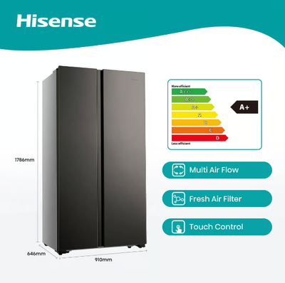 Hisense H670SIT 508L | (Side By Side) Refrigerator
