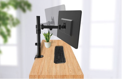 Ellies: Single Arm Height Adjustable Desktop Monitor Mount 13" - 32"