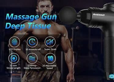 RAEMAO Massage Gun Deep Tissue, Back Massage Gun for Athletes for Pain Relief Attaching 8 PCS Specialized Replacement Heads,