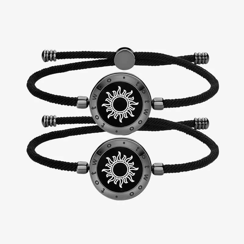 Sun&amp;Sun Touch Bracelets with Milan Rope(Black+Black)
