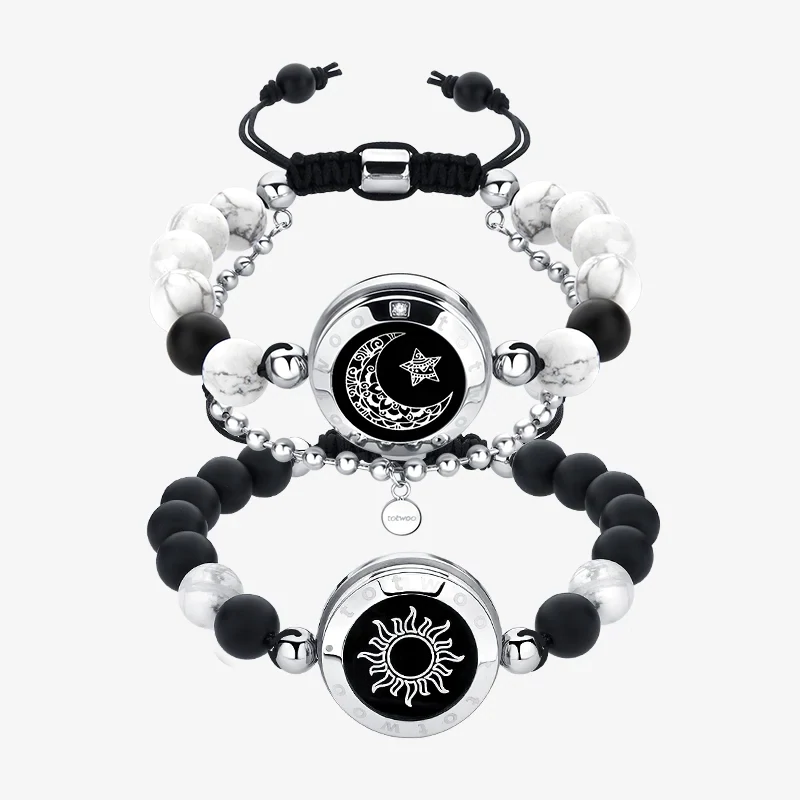 Sun&amp;Moon Touch Bracelets with Matching Beads
