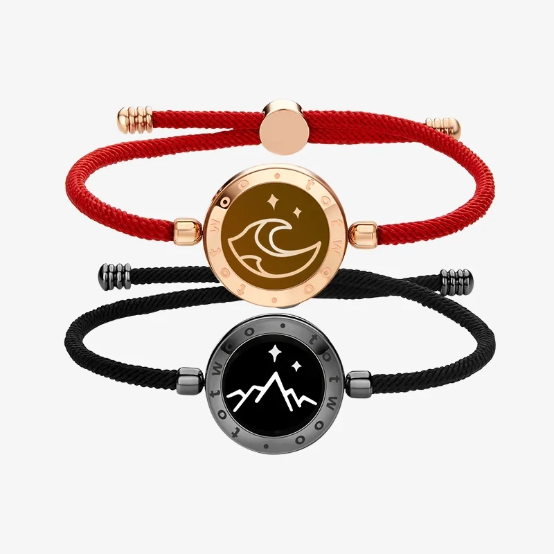 Mountain&amp;Sea Touch Bracelets with Milan Rope(Black+Red)