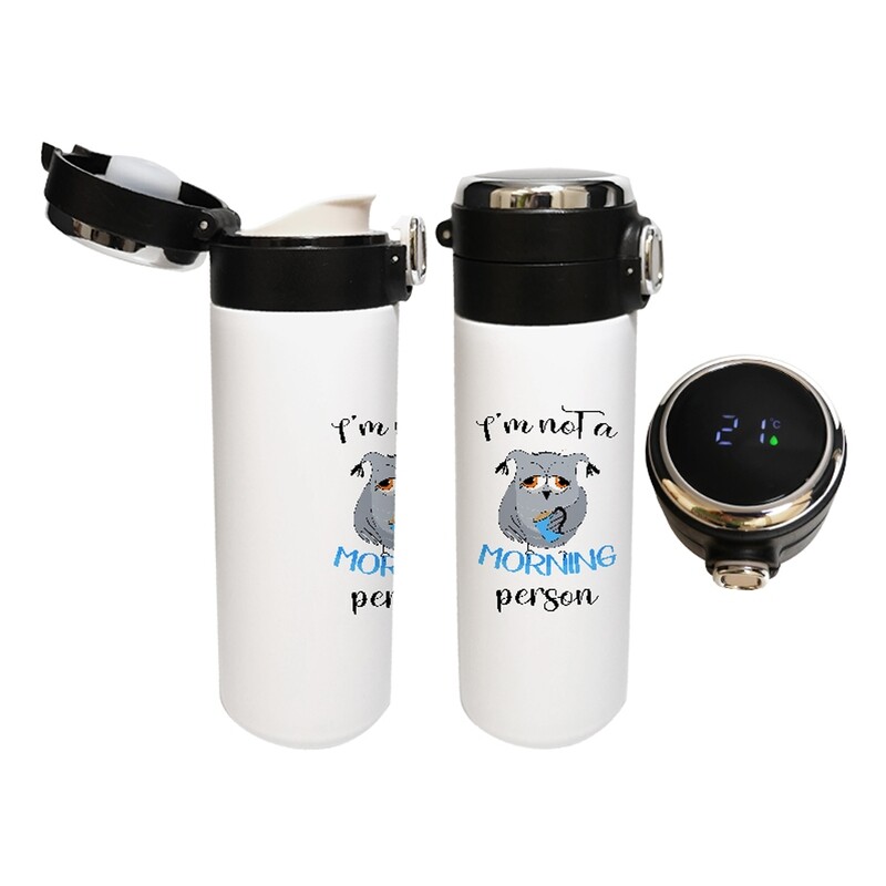 טרמוס לחיצה ומד מעלות