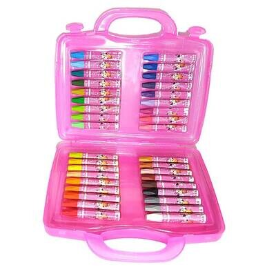 מזוודה כחולה מכילה 36 צבעי פנדה