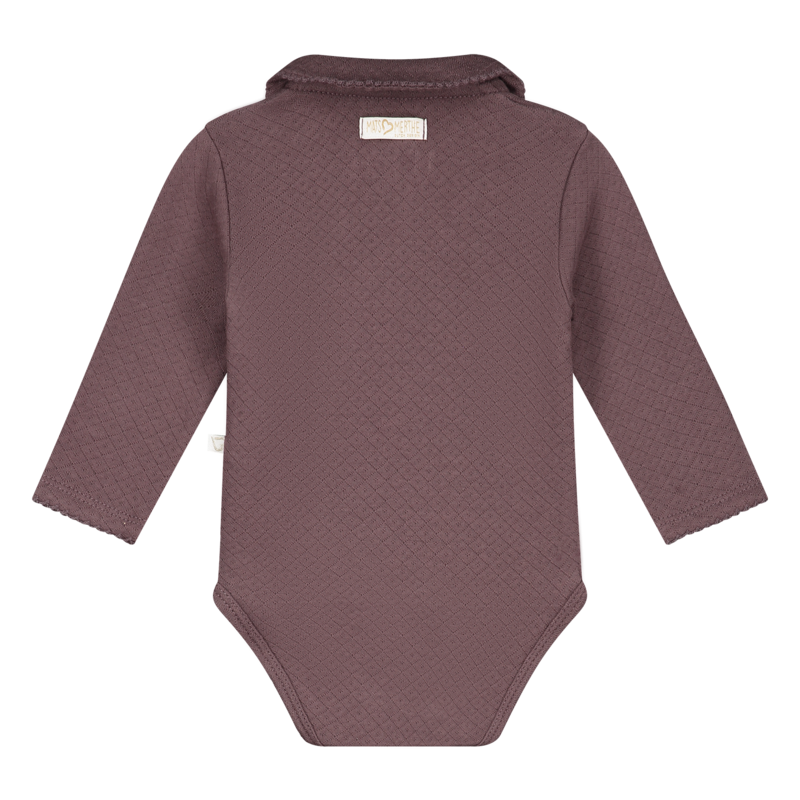 Romper Meisje Met Kraag Lange Mouw Charlotte Mauve