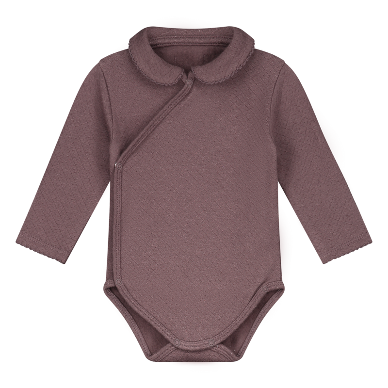 Romper Meisje Met Kraag Lange Mouw Charlotte Mauve