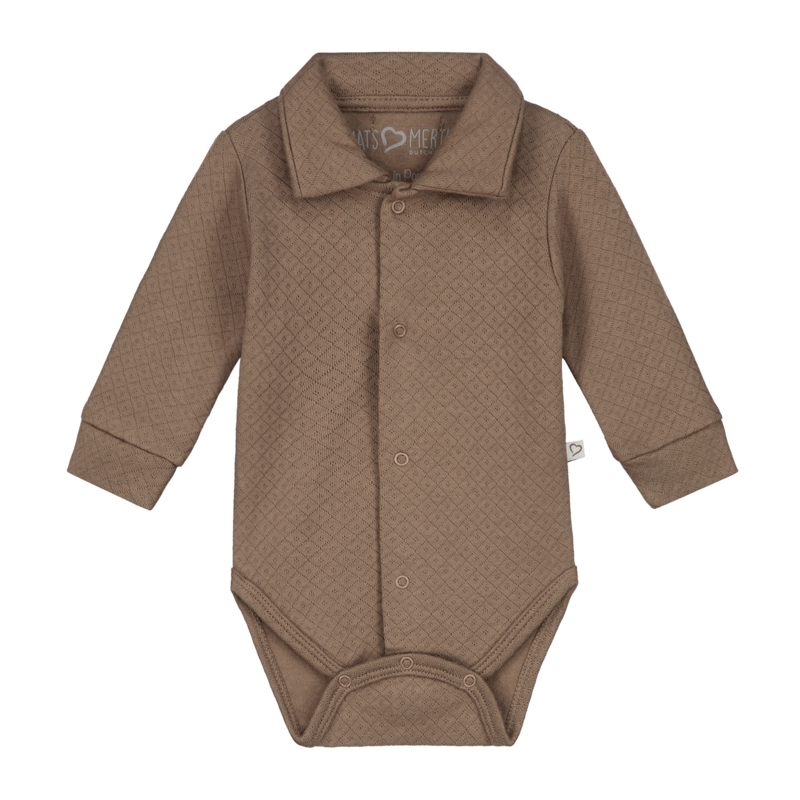 Romper Jongen Lange Mouw met Kraag Noah Taupe