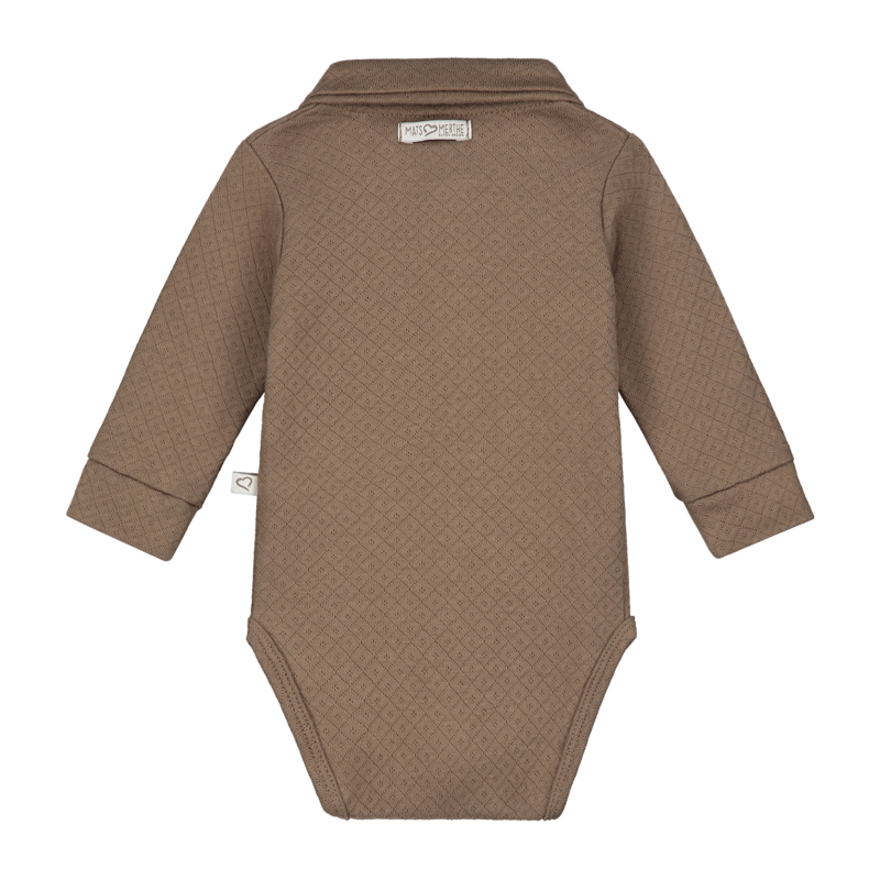 Romper Jongen Lange Mouw met Kraag Noah Taupe
