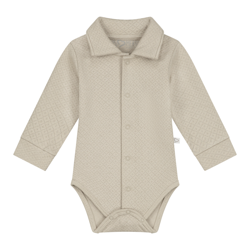 Romper Jongen Lange Mouw met Kraag Noah Sand