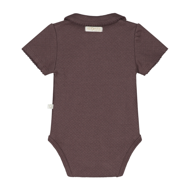 Romper Meisje Met Kraag  Korte Mouw Charlotte Mauve