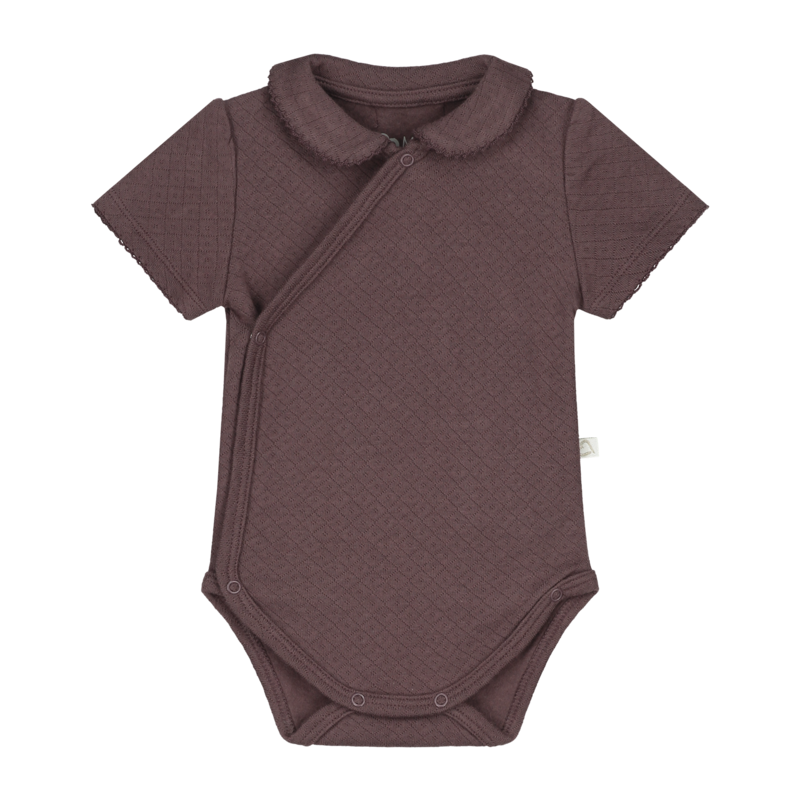 Romper Meisje Met Kraag  Korte Mouw Charlotte Mauve