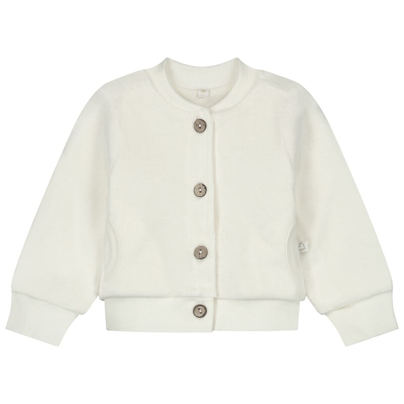 Babyvestje Jongens Mees Velvet Off White