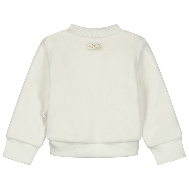 Babyvestje Jongens Mees Velvet Off White