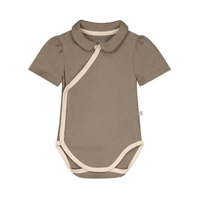 Mila body collar short sleeve Taupe