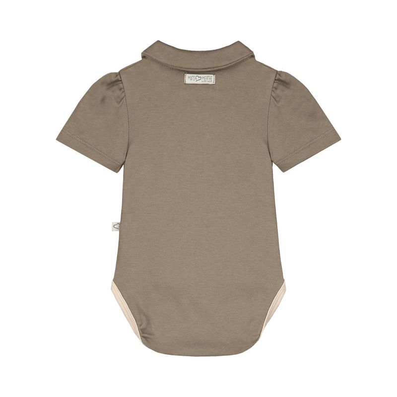 Mila body collar short sleeve Taupe