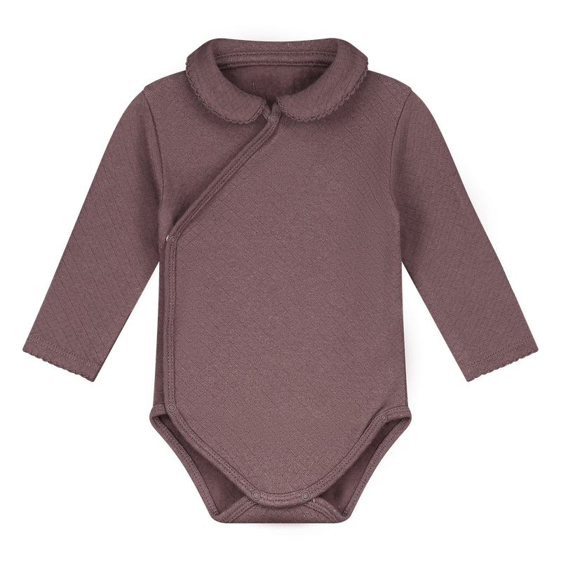 Romper Meisje Met Kraag Lange Mouw Charlotte Mauve