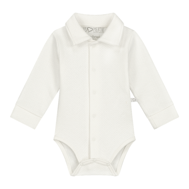 Romper Jongen Lange Mouw met Kraag Noah Off White